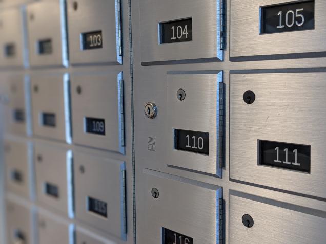 Space Centres safe and secure mailboxes 