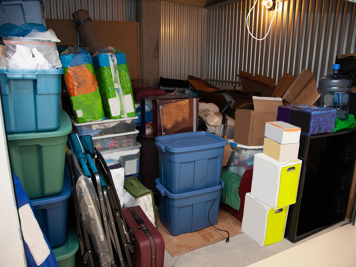 Don’t make the mistake of not labeling your items or not leaving room to move around in your storage unit.
