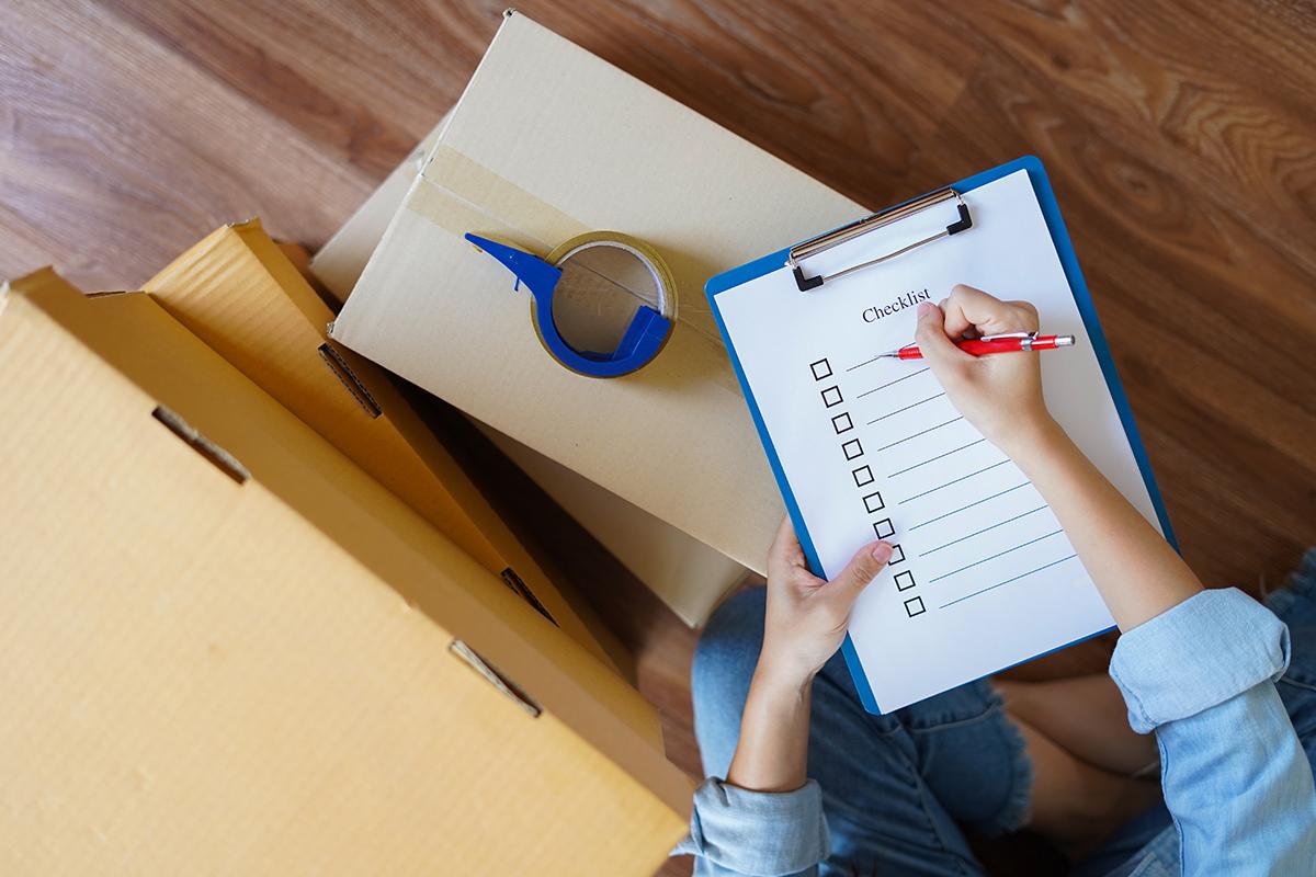 A list can help simplify your moving process 