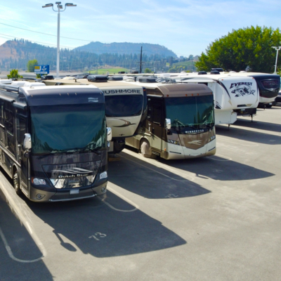 Motorhomes Parked at Space Centre